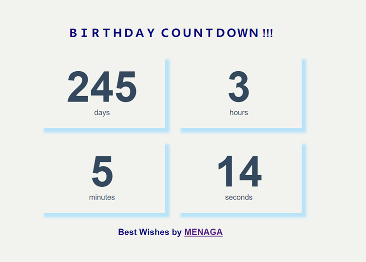 Birthday Countdown